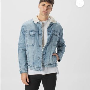 Zanerobe sherpa denim jacket
